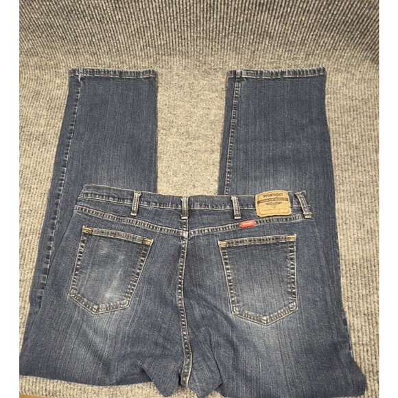Wrangler Jeans Men 40x32 Blue Denim Pants Straight Leg Cotton Regular Fit Mexico - Picture 2 of 16